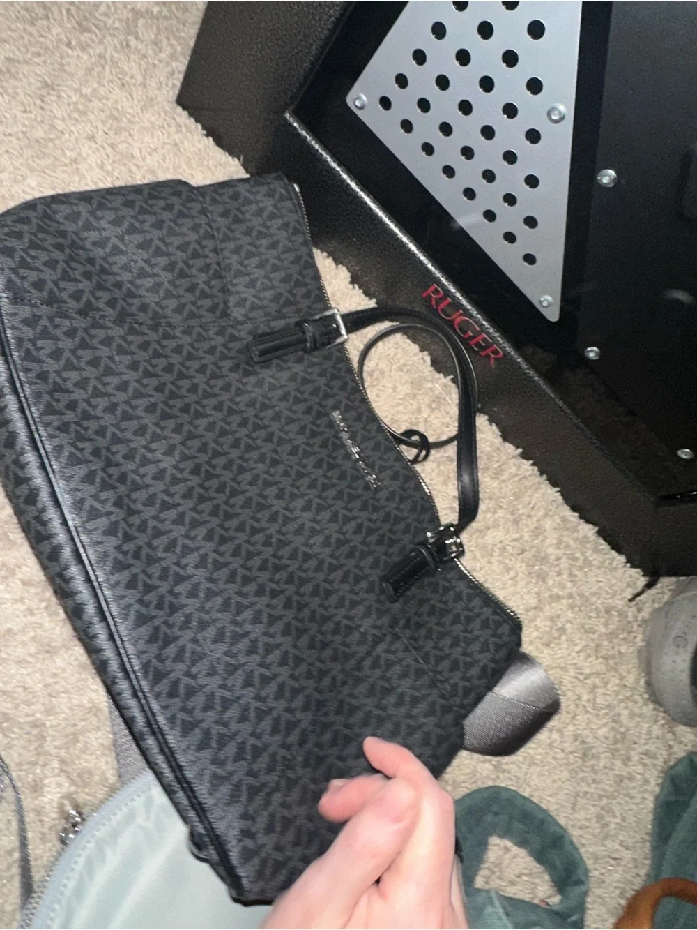 Michael Kors Black Monogram Tote